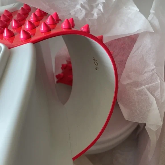 Christian louboutin pool fun donna slides sandals flat floride white sz 40.5 - Picture 10 of 10